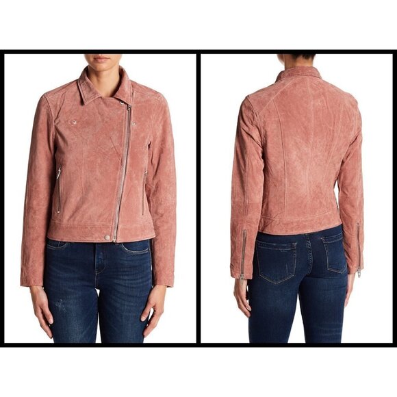 💕BLANKNYC💕 Suede Moto Jacket ~ Coral Cedar - Picture 11 of 16
